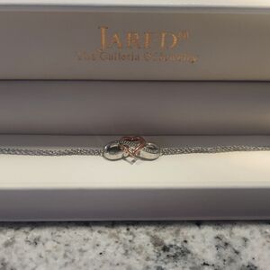Jared Diamond Infinity Heart Bracelet and Necklace